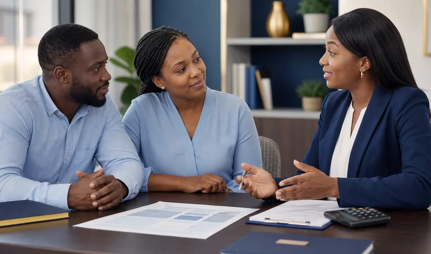 Migration advisor explaining a transparent fee plan